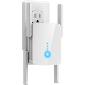 WLM Fastest WiFi Extender Signal Booster for Home - Up to 9000 sq. ft Coverage, Easy Set Up WiFi Repeater Wireless Signal Booster with Ethernet Port, Long Range, Ultra-Stable Router Internet Booster