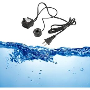 Aquarium Water Pump, 2W Ultra-Quiet Submersible Water Pump with LED Light Fish Pond Aquarium Tank Fountain(US)