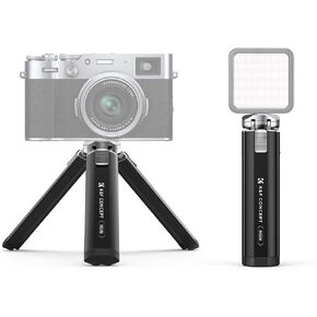 K&F Concept Mini Projector Camera Metal Tripod, 1/4" Screw Desktop Stand, 2-Level Height Adjustment - Load up to 44lbs, MS06