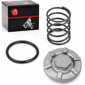 Oil Drain Plug & Oring & Spring Compatible with YAMAHA Raptor 350 Warrior 350 Big Bear 350 400 Grizzly 400 450 600 Kodiak 400 450 Rhino 450 Wolverine 450 1990-2014 4HC-15351-00-00 90501-18576-00