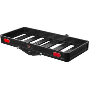 CURT 18113 49 x 22-1/2-Inch Black Aluminum Hitch Cargo Carrier, 500 lbs Capacity, 2-in Fixed Shank