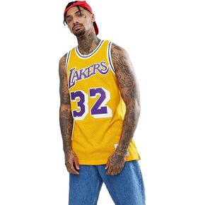 Magic Johnson Los Angeles Lakers Men's Yellow Hardwood Classics Swingman Jersey