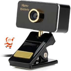 HD 720P Webcam Low Light Correction, Noise-Reducing Mic, for Skype, FaceTime, Hangouts, WebEx, PC/Mac/Laptop/MacBook/Tablet - Black
