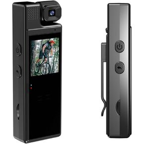 Body Worn Camera, 1080P HD Pocket Clip Video Camera Wearable Camcorder with 1.3in Full Color Screen, Infrared Night Vision, Noise Filtering