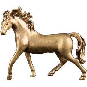 NUOBESTY Brass Horse Figurine Design Chinese Zodiac Horse Fengshui Pendant Figurines Statues and Sculptures Home Decor