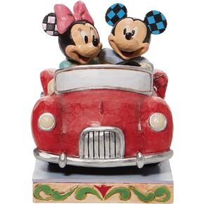Enesco Disney Traditions by Jim Shore Minnie and Mickey Mouse in Car Figurine, 5.2 Inch, Multicolor