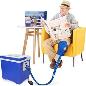 Cold Ice Machine Therapy System with Digital Timer, Knee/Joint Pad, Cooling Reservoir and Quiet Bump, for Post-Surgery and Post-Trauma Pain Relief