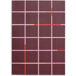 POKETO Checkered Object Notebook - Lavender - Blank, Aesthetic Notebook for Journaling, Office or School - Soft Cover, Lay Flat Journal - 140 Blank Pages, 7" x 9.75