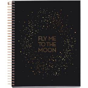 Miquel Rius M Fashion 4 Subject Notebook, Lined 11" x 8.5" Heavyweight Paper, 120 Sheets (Subjects Separated by color), 3 Hole Punched, Micro-Perforated, Galaxy Board Cover, Multicolor
