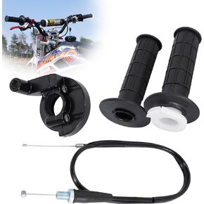 7/8"/22mm Handlebar, Hand Grips with 34.3‘’ Throttle Cable Housing Set for CRF50 CRF70 CRF80 CRF100 CRF150F Dirt Bike