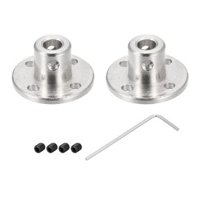 5mm Rigid Flange Coupling Connector Motor Guide Shaft Coupler (w Fastening Screw 1pack M1.5 Hex Wrench), [for DIY RC Model Stepper Motors Part]- 2Pack