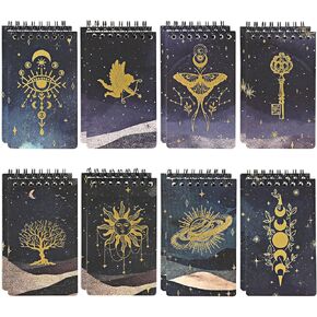 EOOUT Small Spiral Notebook, Aesthetic Pocket Notebook, 16pcs, 3x5 Inches, Memo Pads, Home Office College School, Lined College Ruled Paper, 60 Sheets Per Notebook, 8 Styles in Kuwait