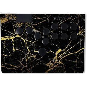 MightySkins Skin Compatible with Razer Kitsune - Black Gold Marble | Protective, Durable, and Unique Vinyl Decal wrap Cover | Easy to Apply | Made in The USA