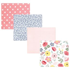Hudson Baby Unisex Baby Cotton Flannel Receiving Blankets, Modern Botanical, One Size