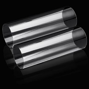 2PCS Rigid PETG Tube 130mm (5") OD x 5mm Wall Thickness, 15.5" Length PC Rigid Round Clear Tubing Unbreakable Polycarbonate Tubing Chemical Resistant Clear Tube