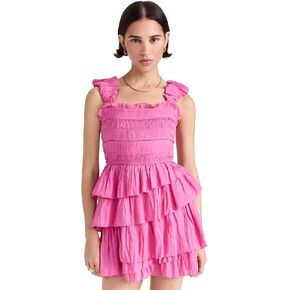 Sea Women's Cole Smocked Ramie Sleeveless Tiered Dress