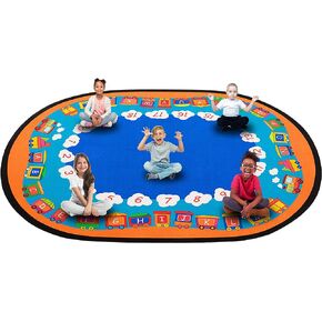Classroom Area Rug for Indoor Classroom Carpet for Kids, Reading Rug for School,Elementary Classroom Rugs for Home Learning Area or Classroom Mat, Kids Room(Reading Area-6'5"x8'5"-2)
