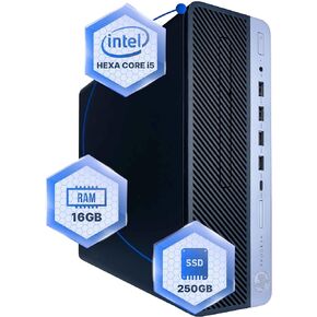 HP ProDesk 600G4 Desktop Computer | Hexa Core Intel i5 (3.2) | 16GB DDR4 RAM | 250GB SSD Solid State | Windows 11 Professional | Home or Office PC (Renewed)