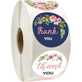 500 ملصق لاصق على شكل زهور شكرًا لك، ملصقات دائرية مقاس 1.4 بوصة 6 تصميمات مختلفة، ملصقات شكرًا لك مثالية لأعياد الميلاد، هدايا الزفاف، حفلات استقبال المولود الجديد، الأعمال الصغيرة والبوتيكات. in Kuwait