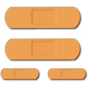 Decals by Haley 4 pack Bandaid stickers for cars big 3M decal bumper dent cover auto funny graphic removable vinyl and safe for vehicle paint Band Aid Damaged Scratched ding body decals car sticker