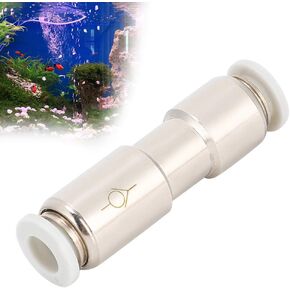 Aquarium One Way Check Valve, Anti Return Check Valve Metal Direct Connection Pipe for Fish Tank Air Diffuser Connection