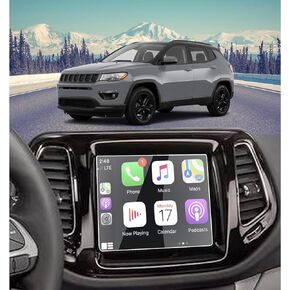 for 2018-2021 Jeep Compass Limited Trailhawk 8.4 Inch Tempered Glass Screen Protector 9H Hardness Anti-Fingerprint Anti-Scratch Anti-Glare Accessories LCD Touchscreen(Not for 10.1 Inch)