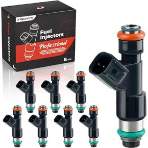 Fuel Injectors 4 Holes Set of 8 for Chevy Avalanche Tahoe Express Silverado Suburban 1500 For GMC Sierra Savana 1500 Yukon Replace#12594512