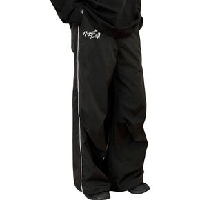 OYOANGLE Men's Loose Fit Baggy Pants Letter Graphic Drawstring Waisted Streetwear Wide Leg Pants