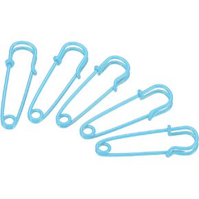 MECCANIXITY Safety Pins 1.57 Inch Large Metal Sewing Pins for Blankets Skirts Crafts Brooch Making Rose Red 24Pcs