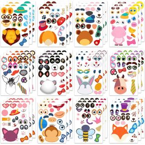36 Sheets Make a face Stickers for Kids Toddlers Children
