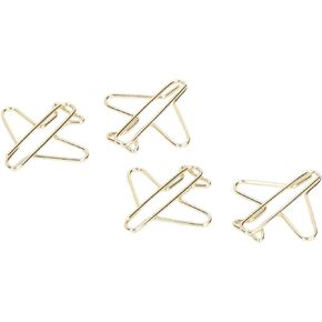 Airplane Shaped Paper Clips, 100Pcs Mini Cute Paperclips Portable Electroplated Metal Office Clips for Document Sorting and Organizing Office School Home Desk