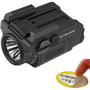 Nitecore NPL25 900 Lumen Compact Weaponlight, USB Rechargeable Magnectic Charging, Rail Mounted Tactical Flashlight with Adjustable Sliding Rail