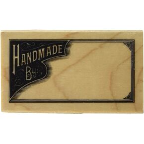 Inkadinkado ''Handmade by'' Personalized Wood Stamp, 1.5'' W x 2.5'' L