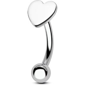 COCHARM Titanium Heart Star Moon Rook Spike Piercing Jewelry 16g, Surgical Steel Rook Earrings for Women Man, Silver Vertical Labret Jewelry, 8mm Spike Eyebrow Piercing Jewelry in Kuwait