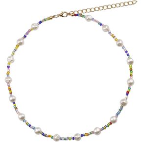 Single Pearl Choker Necklace on Genuine Leather Cord for Women Handmade Choker Jewelry Gift