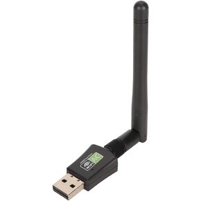 USB WiFi Adapter for Desktop PC, 600Mbps USB 2.0 WiFi Dual Band Network Adapter with 2.4G 5G, IEEE802.11b g n ac, Singal Antenna AP Mode WiFi Dongle for Office Travel
