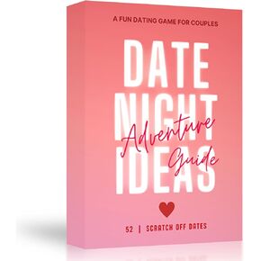 52 Scratch Off Date Night Ideas - Fun & Adventurous Date Night Cards for Couples - Romantic Wedding Gifts for Newlyweds - Cool Bridal Shower Gift Idea