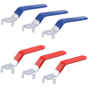 6Pcs Stainless Steel Valve Handle Ball Valve ball valve handle with Hole Size 5 x 8 x 2 mm for outdoor faucet hose pipe replacement and repair