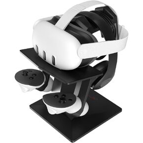 Digicharge VR Headset Stand for Meta Quest 3 Oculus Quest 2 VR Mount Display Storage for Headset and Touch Controllers