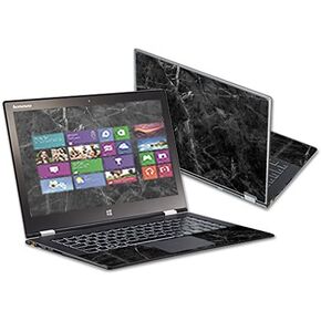 MightySkins Skin Compatible with Lenovo IdeaPad Yoga 2 Pro 13.3" wrap Cover Sticker Skins Black Marble