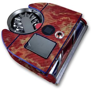 Carbon Fiber Skin Compatible with Dyson 360 Vis Nav - Crimson Marble - Premium 3M Vinyl Protective Wrap Decal Cover - Easy to Apply | Crafted in The USA by MightySkins