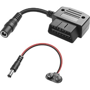 XMSJSIY 16Pin OBD OBD2 Memory Saver AC/9V Vehicle Battery Saver for Car Battery Replacemet/Disconnect Short/Long Term/Settings Memory Storage Fit for All OBD /OBD2 16 in Interface -30CM/11.8INCH