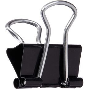 UNIVERSAL Office Products 10199VP Mini Binder Clips, Steel Wire, 1/4quot; Capacity, 1/2quot; Wide, Black/Silver, 144/Pack