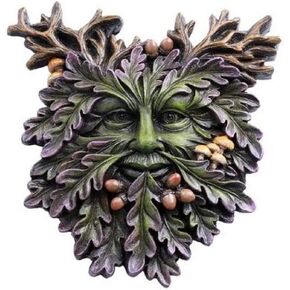Pacific Giftware Greenman Face Resin Figurine Wall Plaque