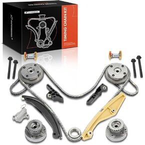 A-Premium 15PCS Engine Timing Chain Kit W/Sprocket & Tensioner & Guide Compatible with Ford F-150, Explorer, Edge, Transit, Mustang, Taurus, Flex & Lincoln MKZ, MKX, MKS - 6Cyl 3.5L 3.7L