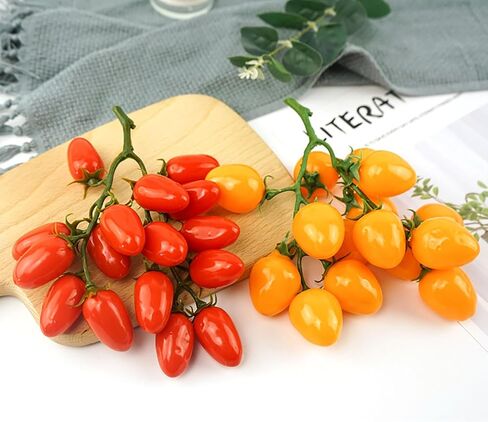 YIKANGHENG 1 String (16 Pcs) Cherry Tomato, Red Artificial Lifelike Fruits for Home and Party Decoration (Red) in Saudi Arabia