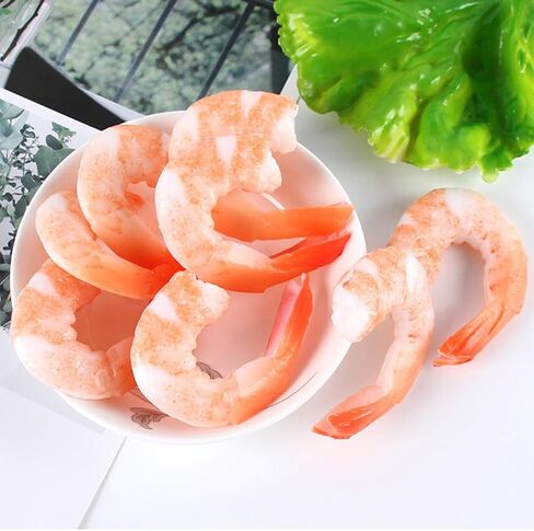 FAVOMOTO 5pcs Artificial Shrimp Figures,Artificial Shrimp Model Realistic Food Model Shrimp Decor for Party Simulated Shrimp Model Faux Food Simulation Shrimp Model Food Props Hot Pot PVC Fake Food in Saudi Arabia