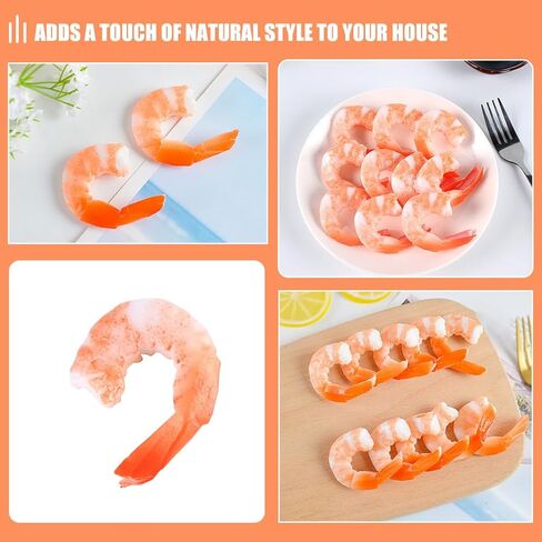 FAVOMOTO 5pcs Artificial Shrimp Figures,Artificial Shrimp Model Realistic Food Model Shrimp Decor for Party Simulated Shrimp Model Faux Food Simulation Shrimp Model Food Props Hot Pot PVC Fake Food in Saudi Arabia