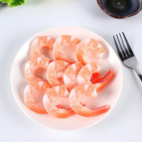 FAVOMOTO 5pcs Artificial Shrimp Figures,Artificial Shrimp Model Realistic Food Model Shrimp Decor for Party Simulated Shrimp Model Faux Food Simulation Shrimp Model Food Props Hot Pot PVC Fake Food in Saudi Arabia