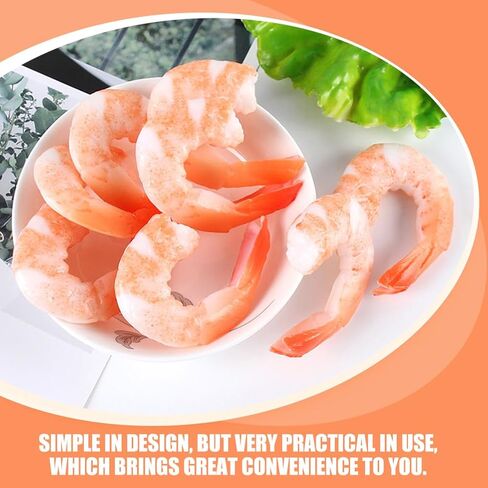 FAVOMOTO 5pcs Artificial Shrimp Figures,Artificial Shrimp Model Realistic Food Model Shrimp Decor for Party Simulated Shrimp Model Faux Food Simulation Shrimp Model Food Props Hot Pot PVC Fake Food in Saudi Arabia